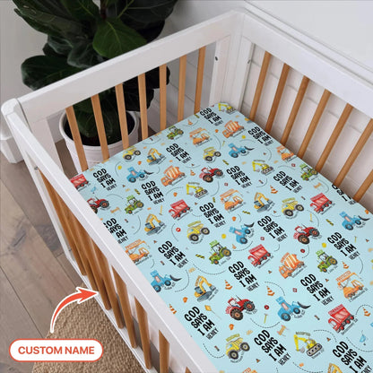 God Says I Am Boy Bamboo Fitted Crib Sheet