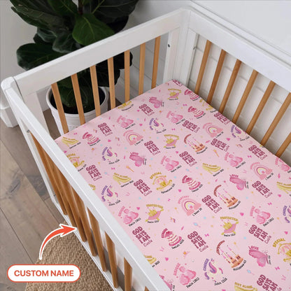 God Says I Am Girl Bamboo Fitted Crib Sheet