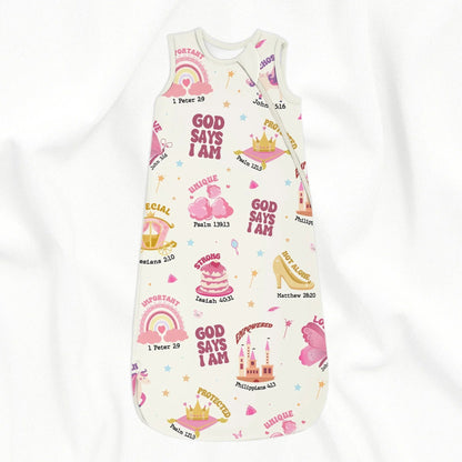 God Says I Am Girl Bamboo Sleep Bag