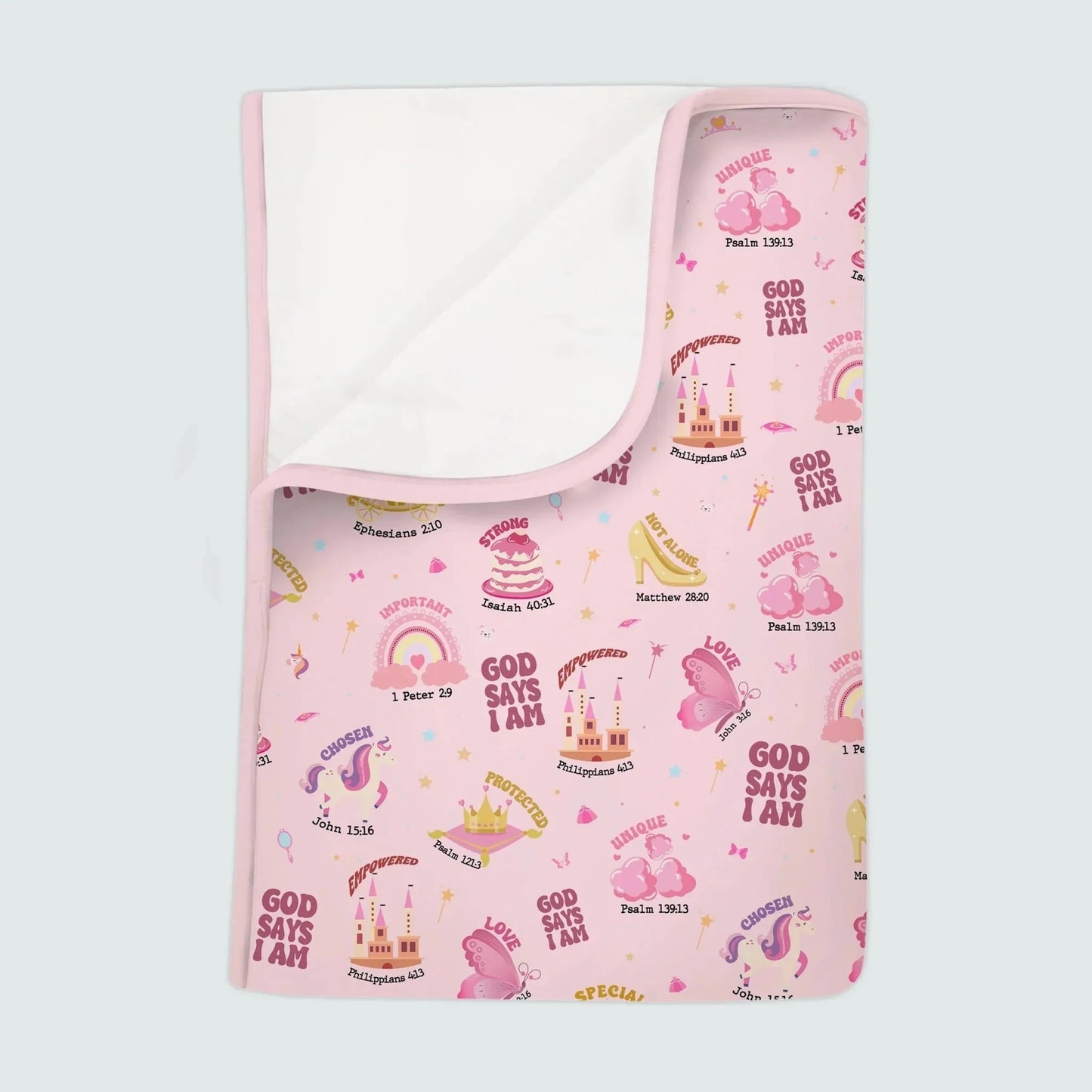 God Says I Am Girl Bamboo Blanket