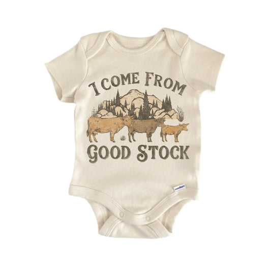 Good Stock Mountain Farm Newborn Baby Onesie® Onesie®