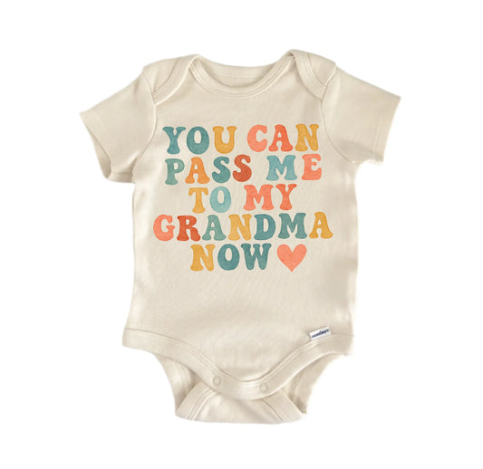 Grandma Reveal Pass Me Newborn Baby Onesie® Onesie®