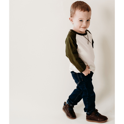Raglan Baseball Tee Green - Infant