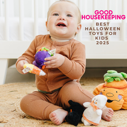 Halloween Stuffed Pumpkin Playset with 4-Count Sensory Toys