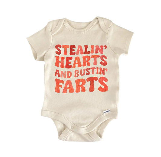 Hearts Farts Valentine's Day Newborn Baby Onesie® Onesie®