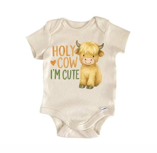 Holy Cow Cute Cow Newborn Baby Onesie® Onesie®