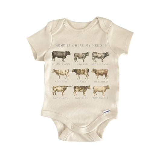 Home Herd Cow Newborn Baby Onesie® Onesie®