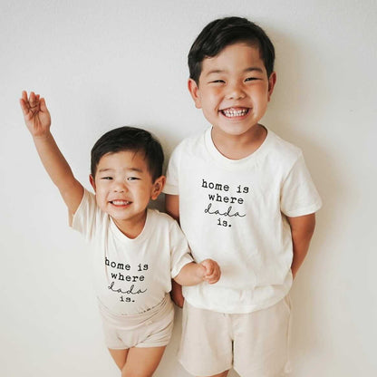 Home is Where Dada Is Organic Kids T-shirt