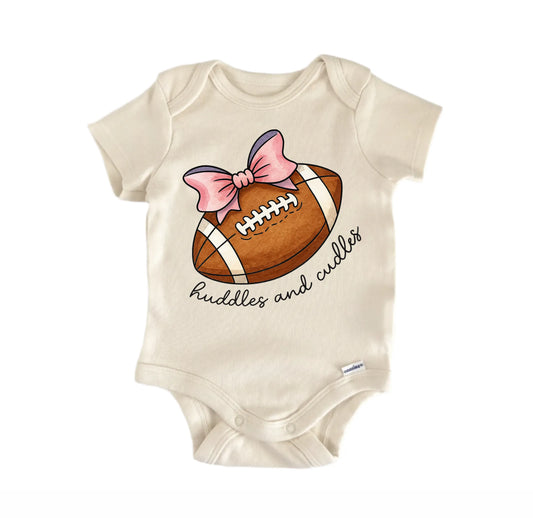 Huddle Cuddle Girl Football Newborn Baby Onesie® Onesie®