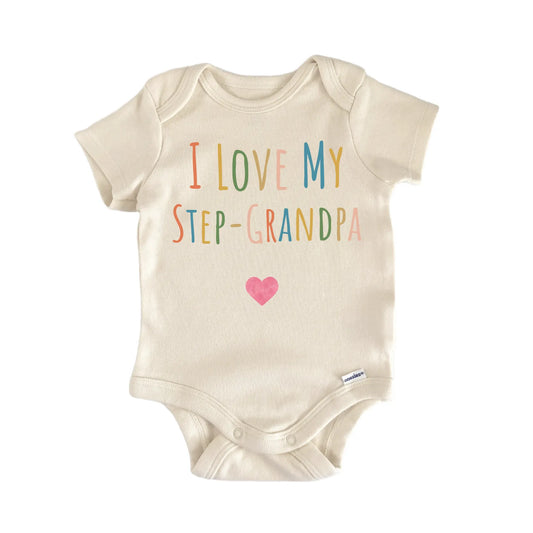 I Love My Stepgrandpa Newborn Baby Onesie® Onesie®