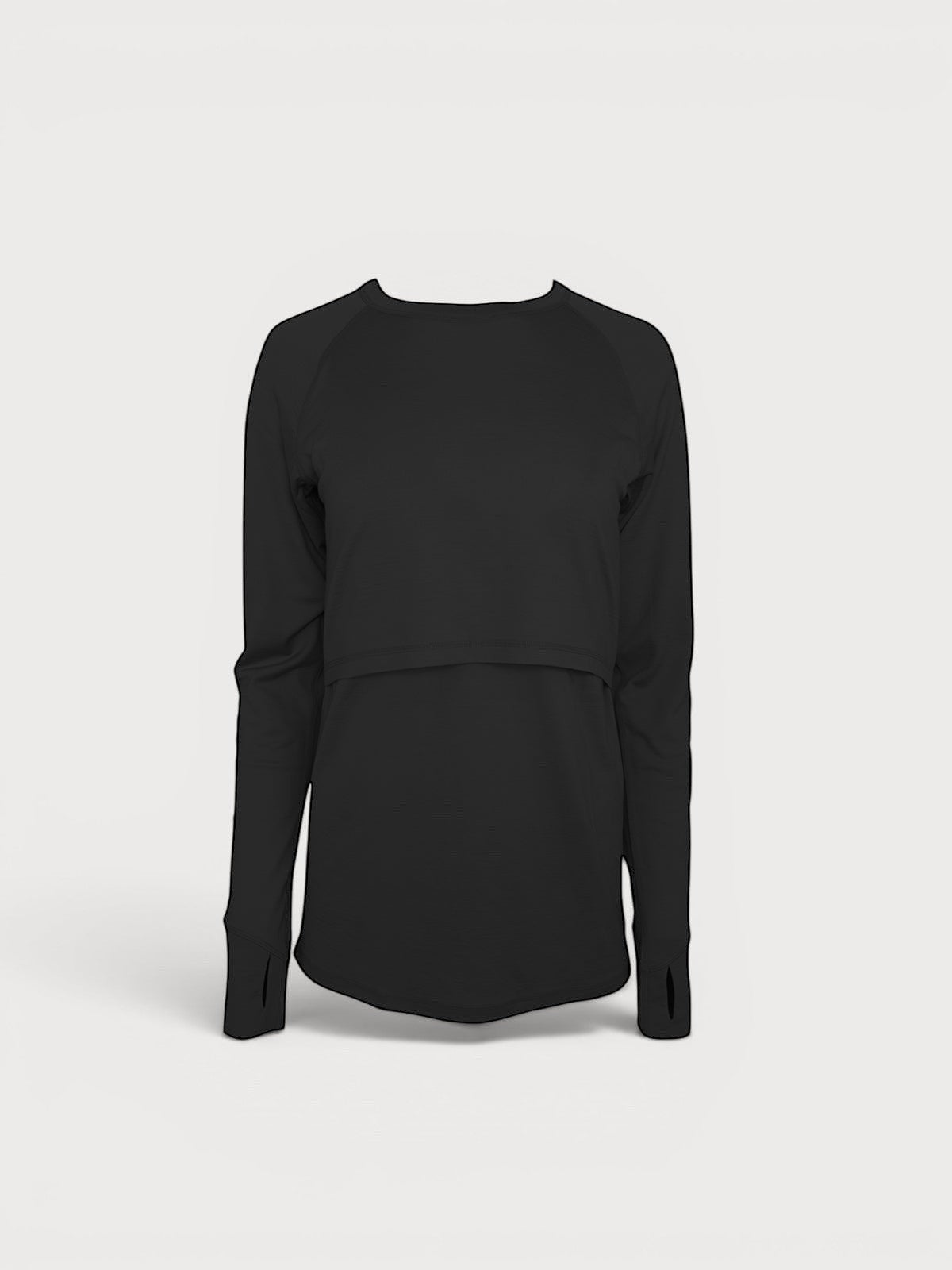Merino Wool Nursing Long Sleeve Top