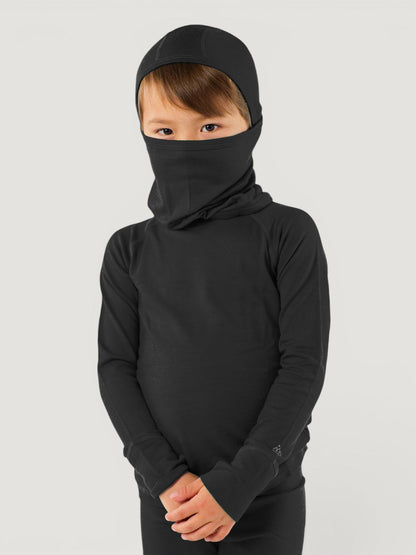 Merino Wool Balaclava with Ponytail Hole