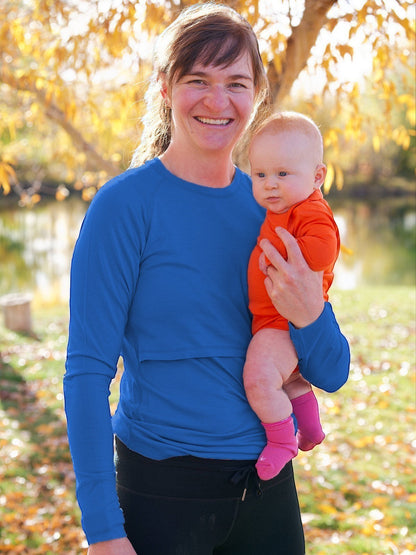Merino Wool Nursing Long Sleeve Top