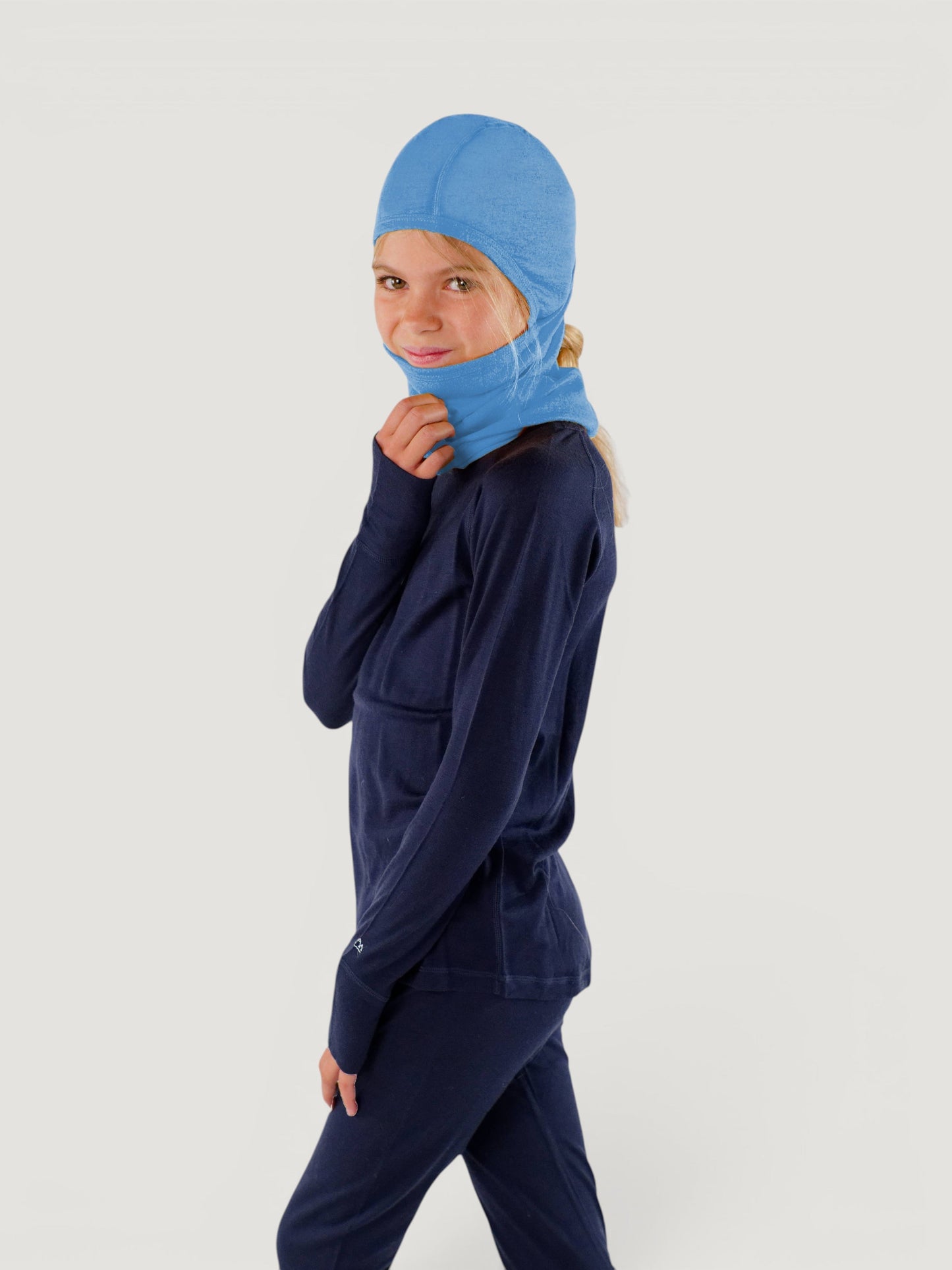 Merino Wool Balaclava with Ponytail Hole