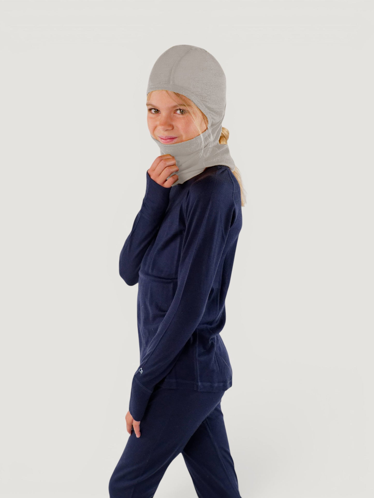Merino Wool Balaclava with Ponytail Hole