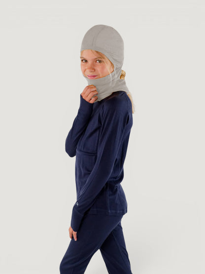 Merino Wool Balaclava with Ponytail Hole
