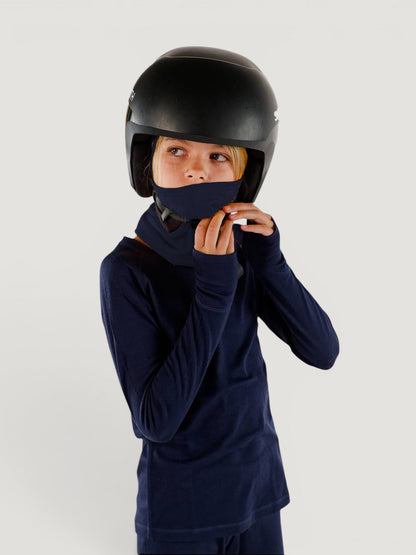 Merino Wool Balaclava with Ponytail Hole