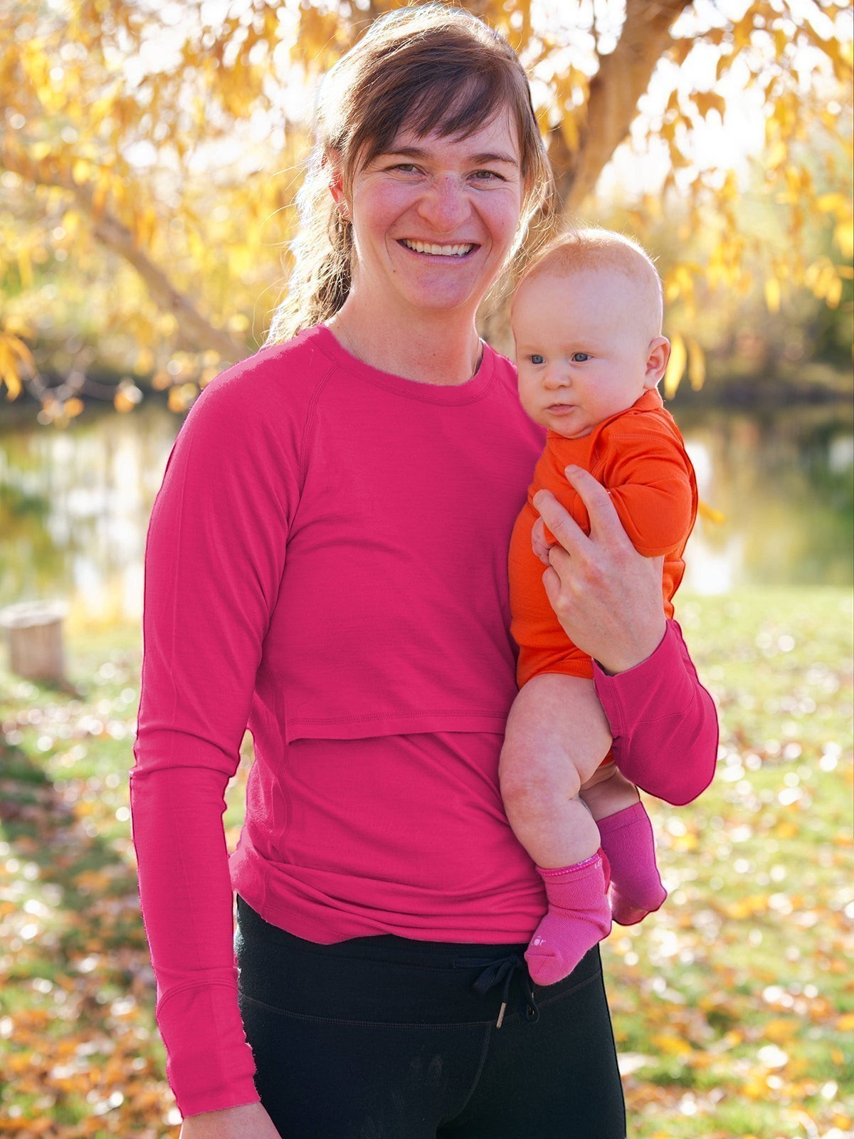 Merino Wool Nursing Long Sleeve Top