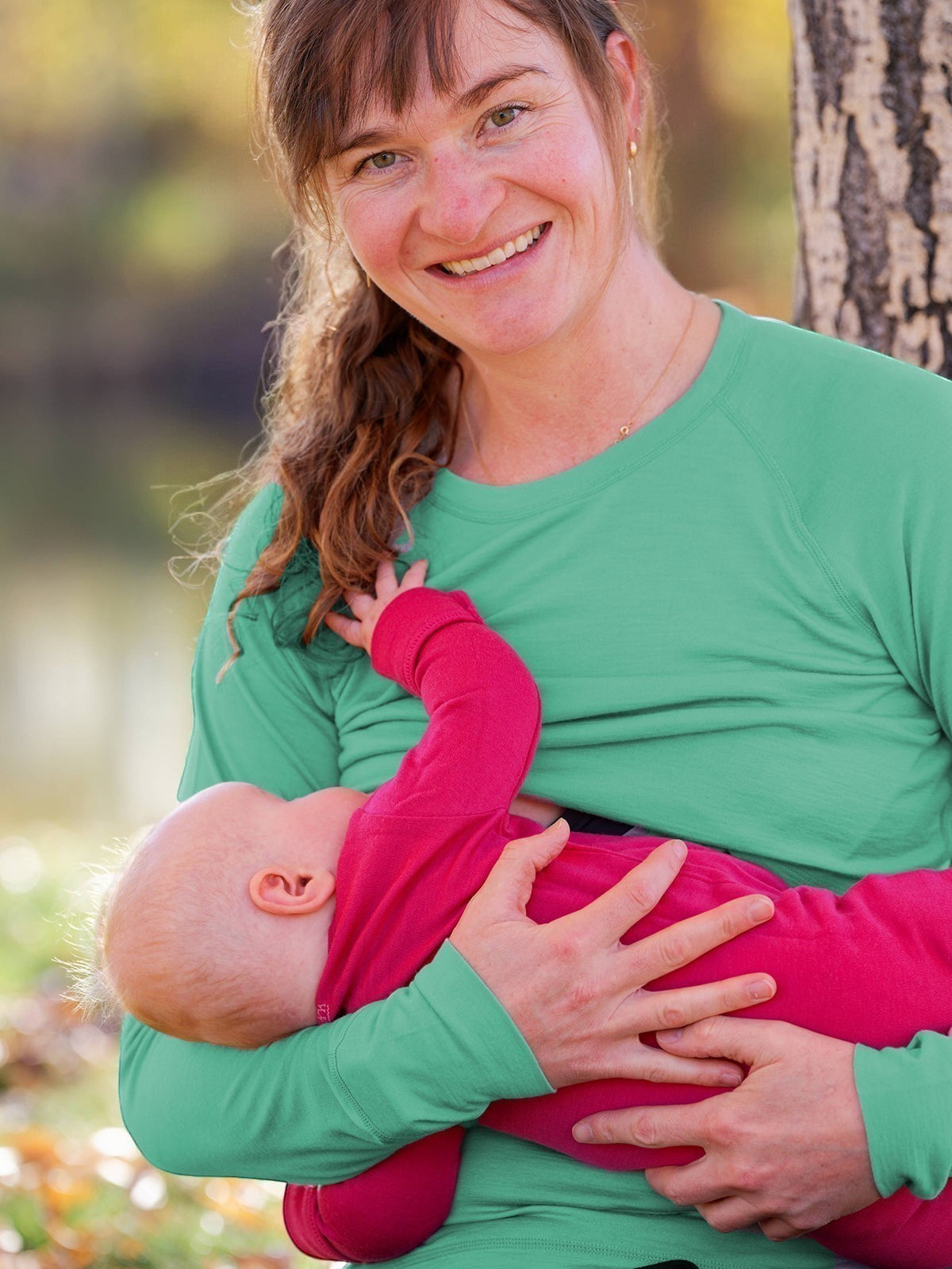 Merino Wool Nursing Long Sleeve Top