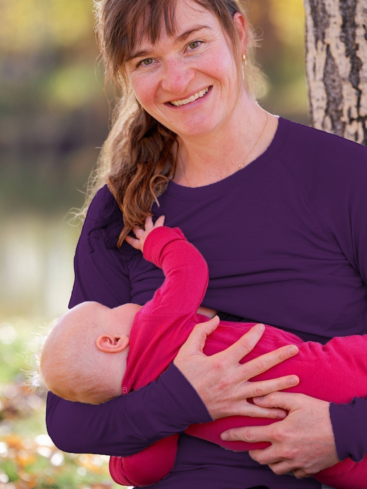 Merino Wool Nursing Long Sleeve Top