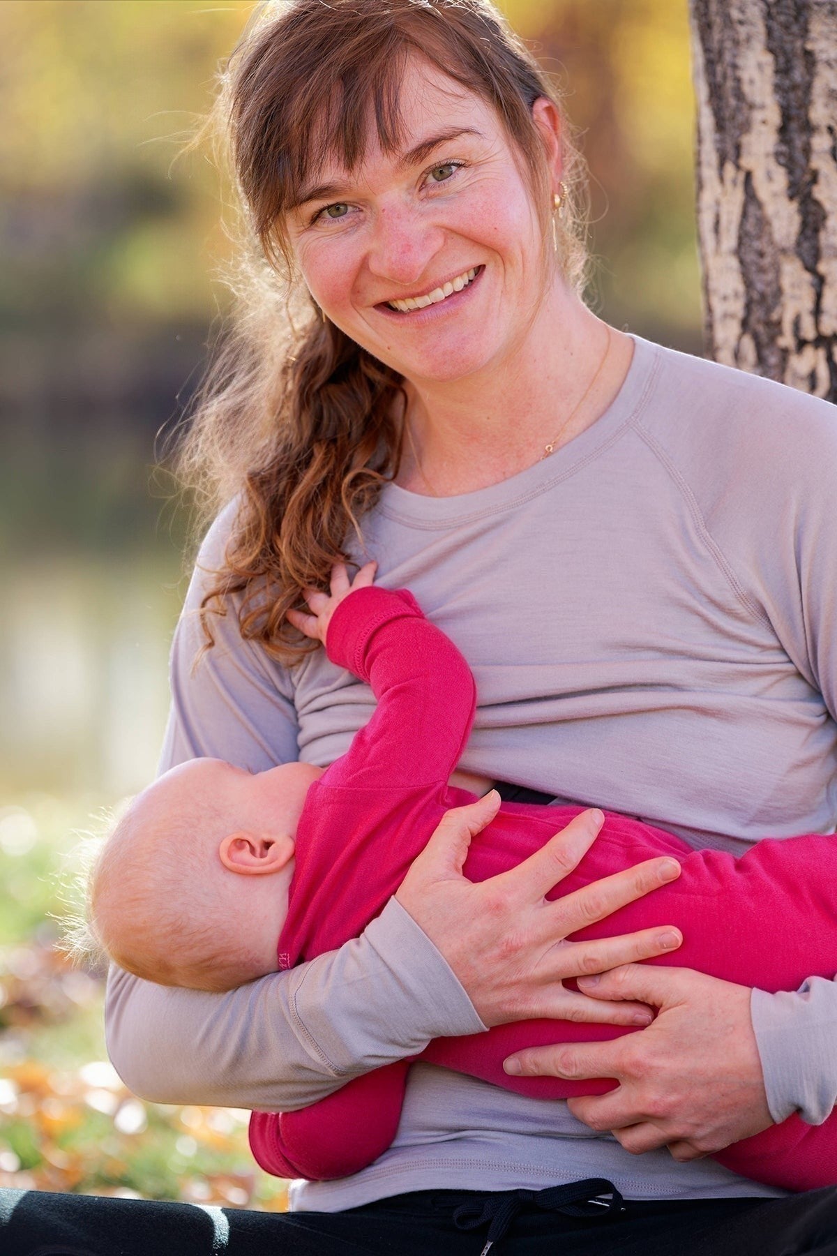 Merino Wool Nursing Long Sleeve Top