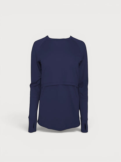 Merino Wool Nursing Long Sleeve Top