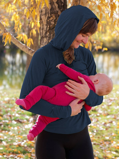 Merino Wool Nursing Sun Hoodie