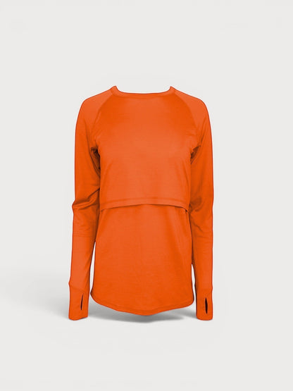 Merino Wool Nursing Long Sleeve Top