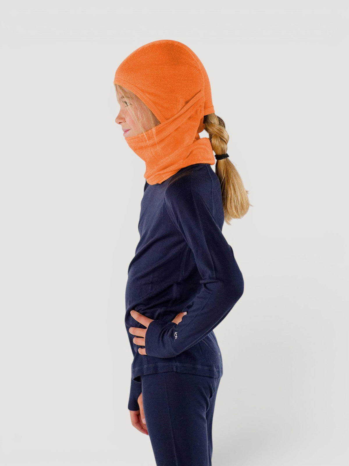 Merino Wool Balaclava with Ponytail Hole