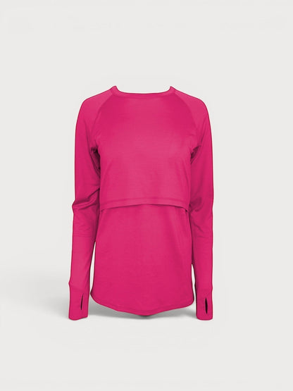 Merino Wool Nursing Long Sleeve Top