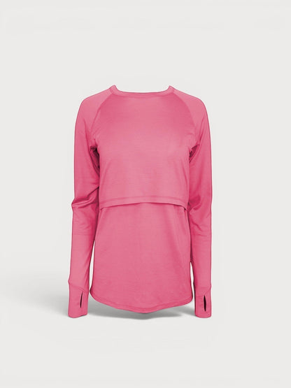 Merino Wool Nursing Long Sleeve Top