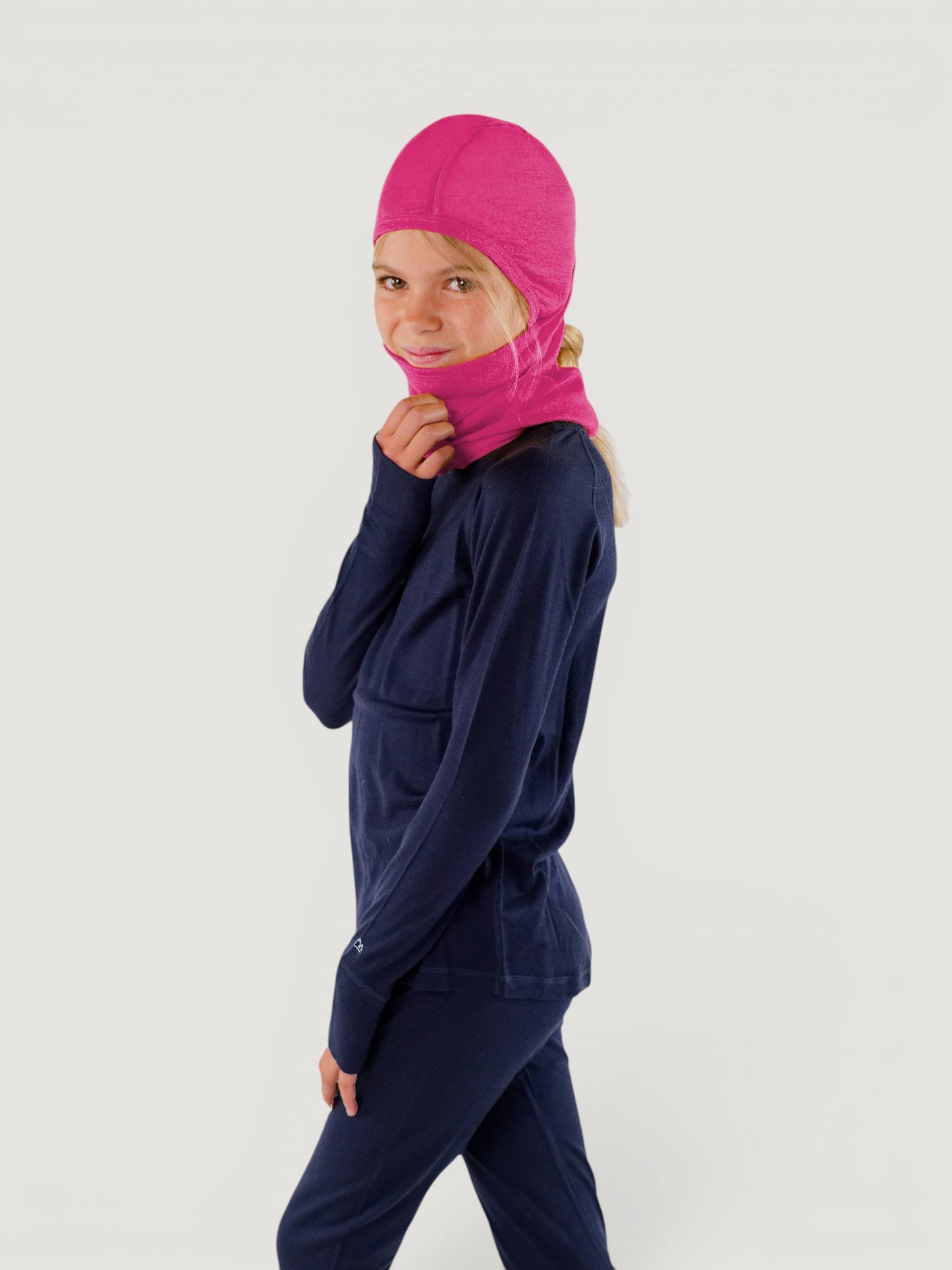 Merino Wool Balaclava with Ponytail Hole