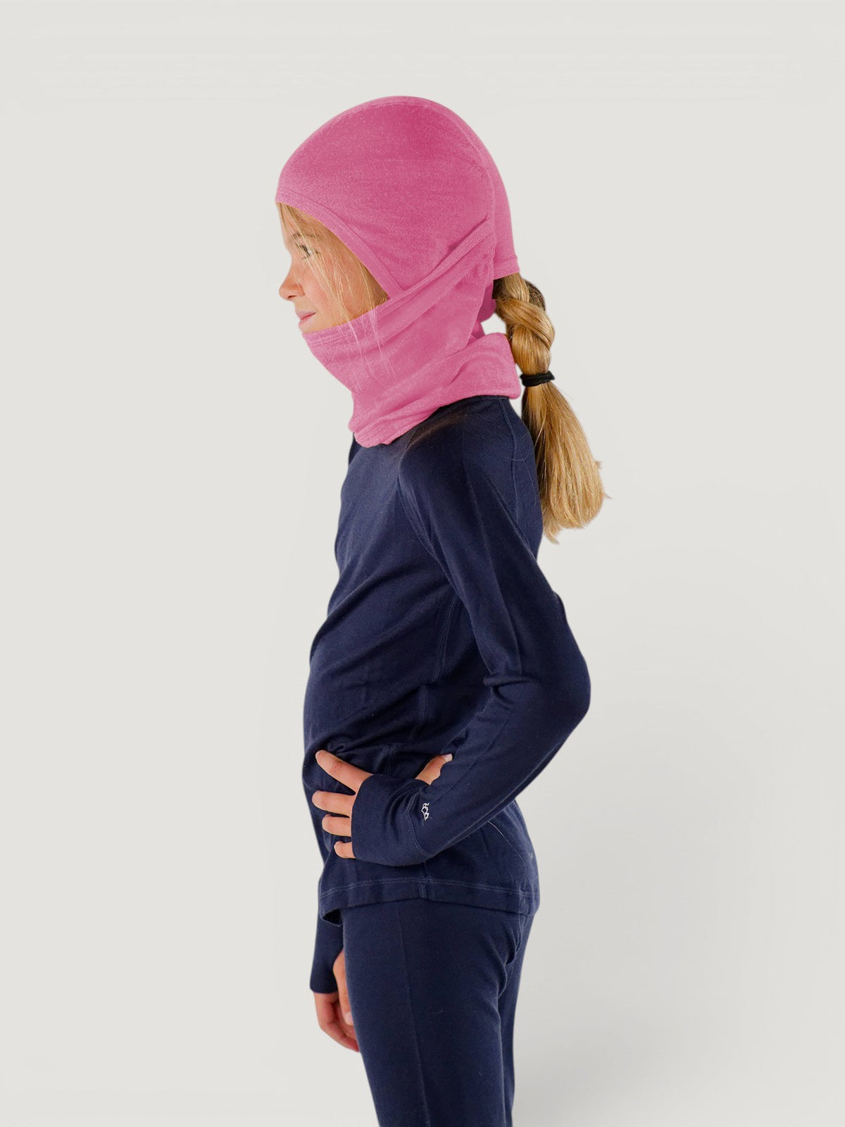 Merino Wool Balaclava with Ponytail Hole