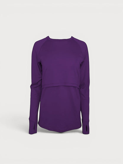 Merino Wool Nursing Long Sleeve Top