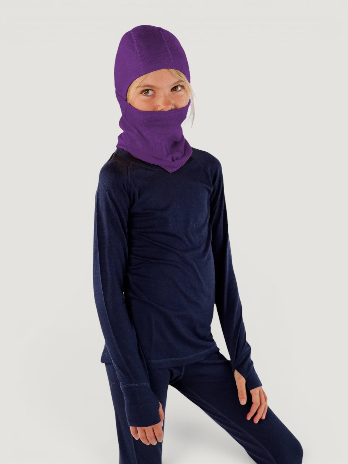 Merino Wool Balaclava with Ponytail Hole