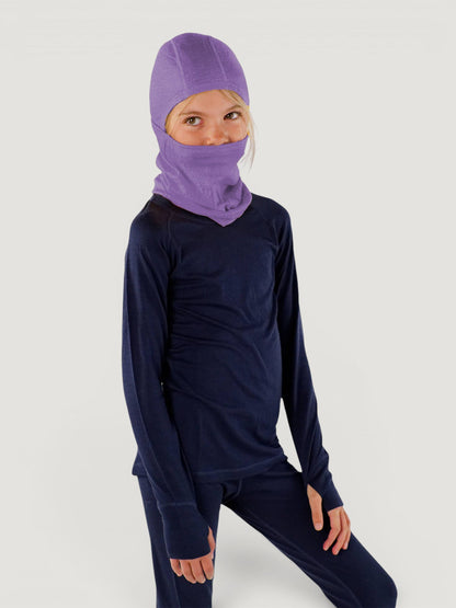 Merino Wool Balaclava with Ponytail Hole