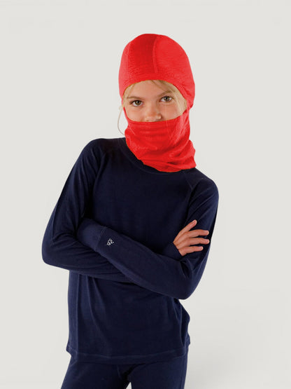 Merino Wool Balaclava with Ponytail Hole