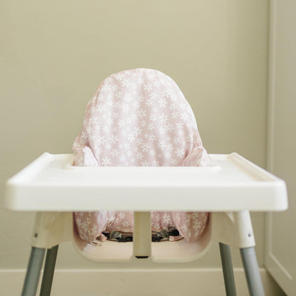 Pink Floral Cushion Cover for IKEA Antilop Highchair: Wipeable, Highchair Accessories