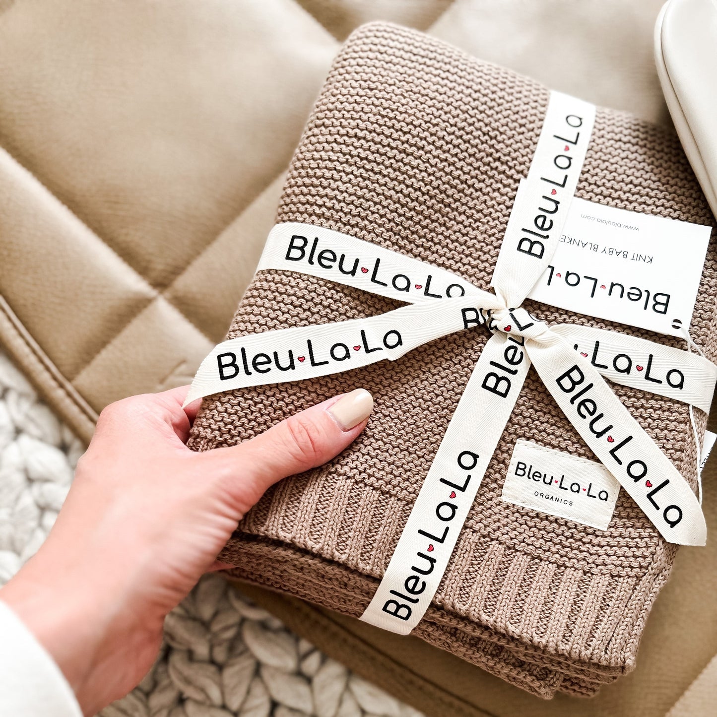 Heritage Knit - 100% Organic Cotton Luxury Knit Baby Swaddle Blanket