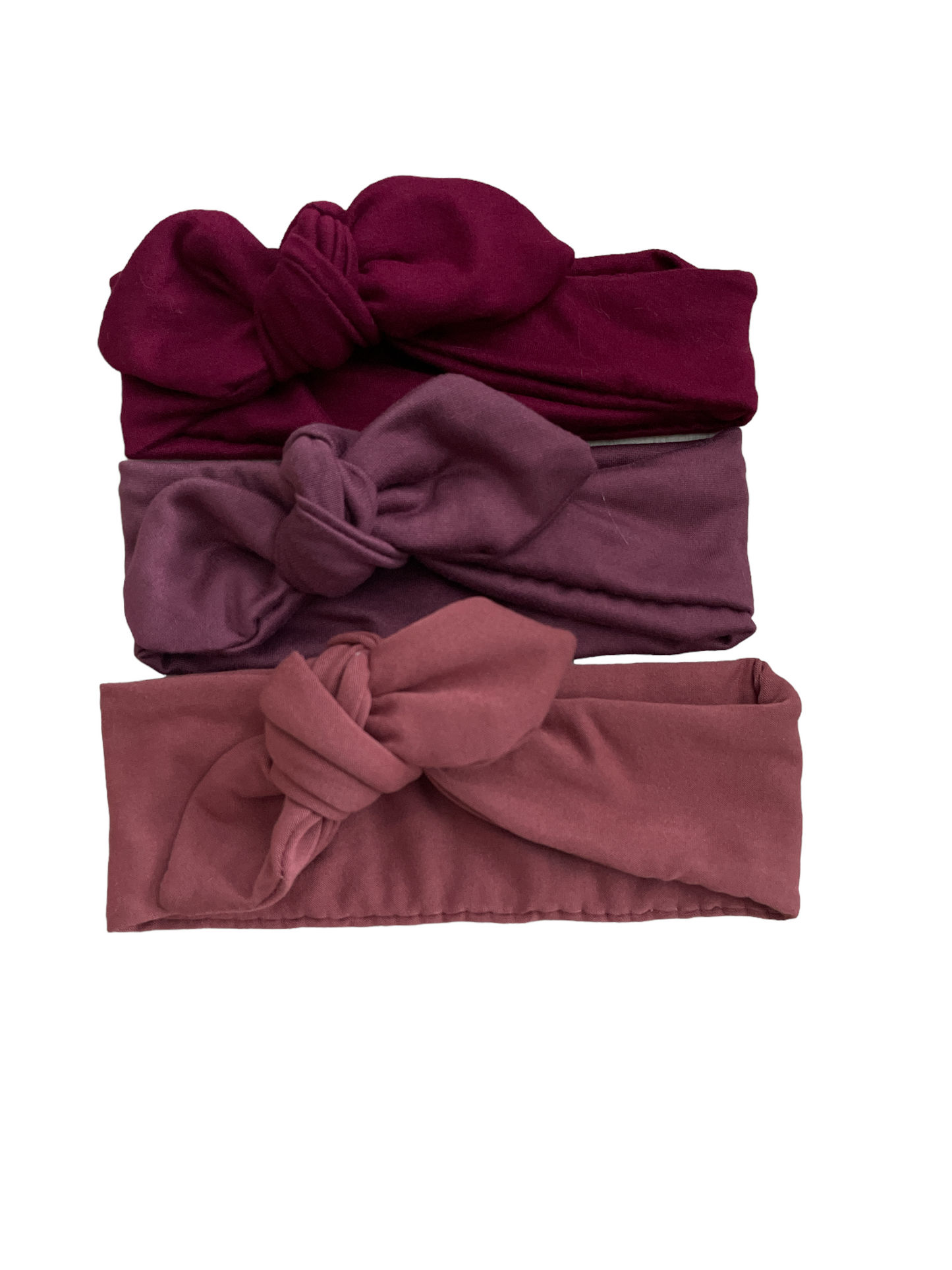 Knot bow headband - wine, berry, dusty rose