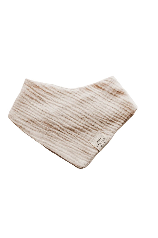 Oat Beige Neutral Baby Bandana Bib Snap Closure