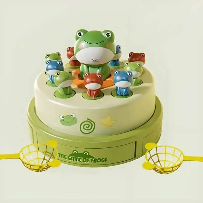 Interactive Electric Bouncing Frog Turntable Toy - Educational Desktop Game for Boys & Girls
