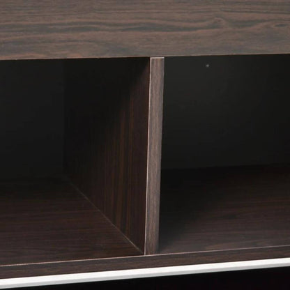 HOMCOM Kids Bookcase Multi-Shelf Book Rack with Mobile Drawer, Brown