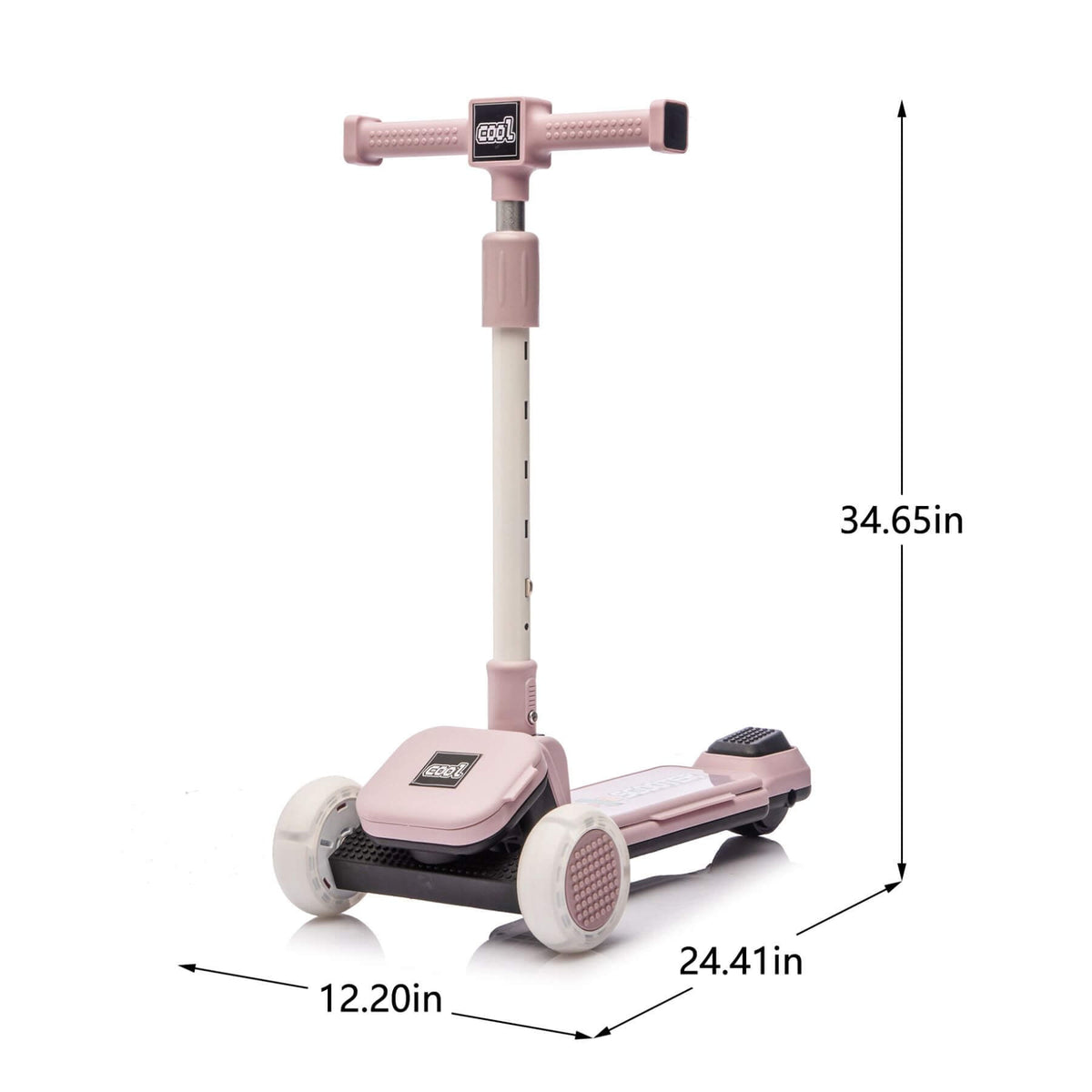 ToyRides Elite Kids Ride On 3-Wheel Scooter W/Buildable Blocks, Aged 3-9, Purple