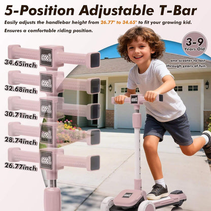 ToyRides Elite Kids Ride On 3-Wheel Scooter W/Buildable Blocks, Aged 3-9, Purple