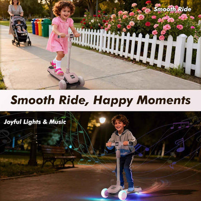 ToyRides Elite Kids Ride On 3-Wheel Scooter W/Buildable Blocks, Aged 3-9, Purple