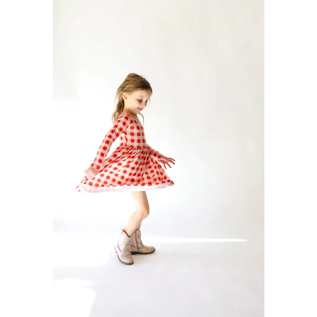 Kit Gingham Plaid Dress | Bamboo