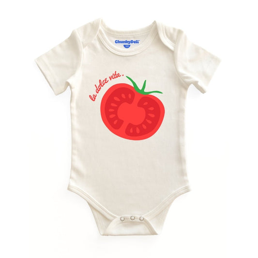 La Dolce Vita Tomato Baby Bodysuit