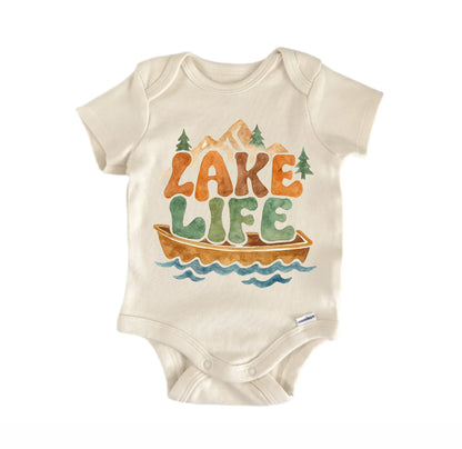 Lake Life Canoe Mountain Newborn Baby Onesie® Onesie®