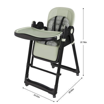 Leavader Adjustable Baby High Chair 0-6 Years, Dark Green